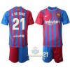 Maglia ufficiale Barcellona Frenkie de Jong 21 Casa 2021-22 per Bambino